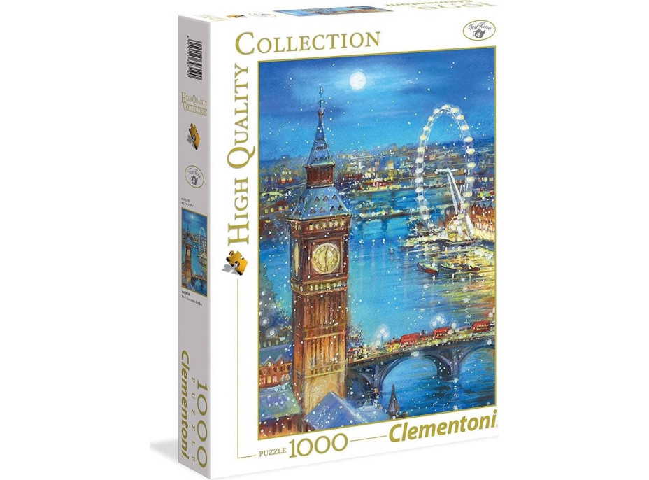 CLEMENTONI Puzzle Sneží na Big Ben 1000 dielikov