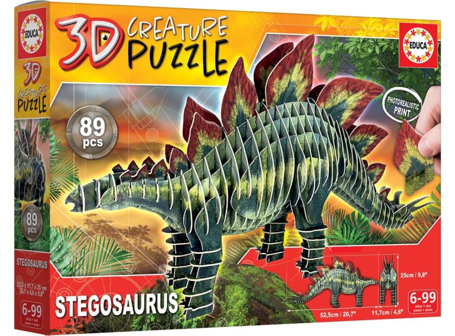 EDUCA 3D puzzle Stegosaurus 89 dielikov