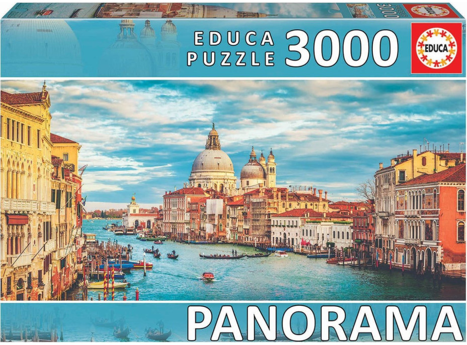 EDUCA Panoramatické puzzle Canal Grande, Benátky 3000 dielikov