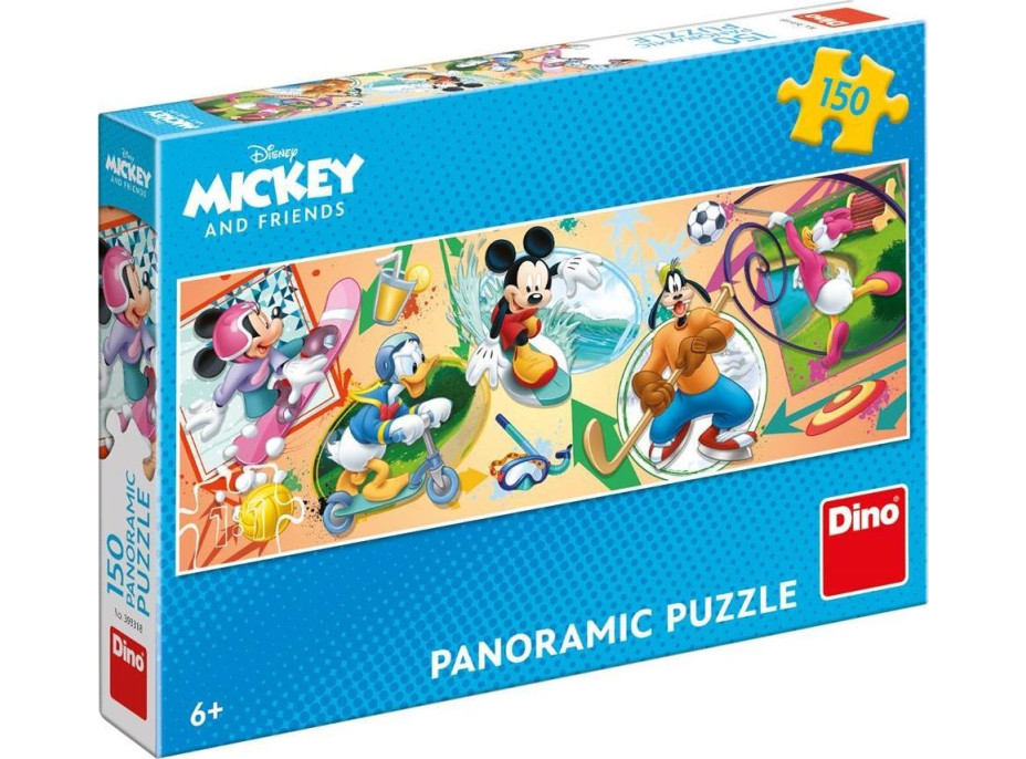 DINO Panoramatické puzzle Mickey a priatelia 150 dielikov