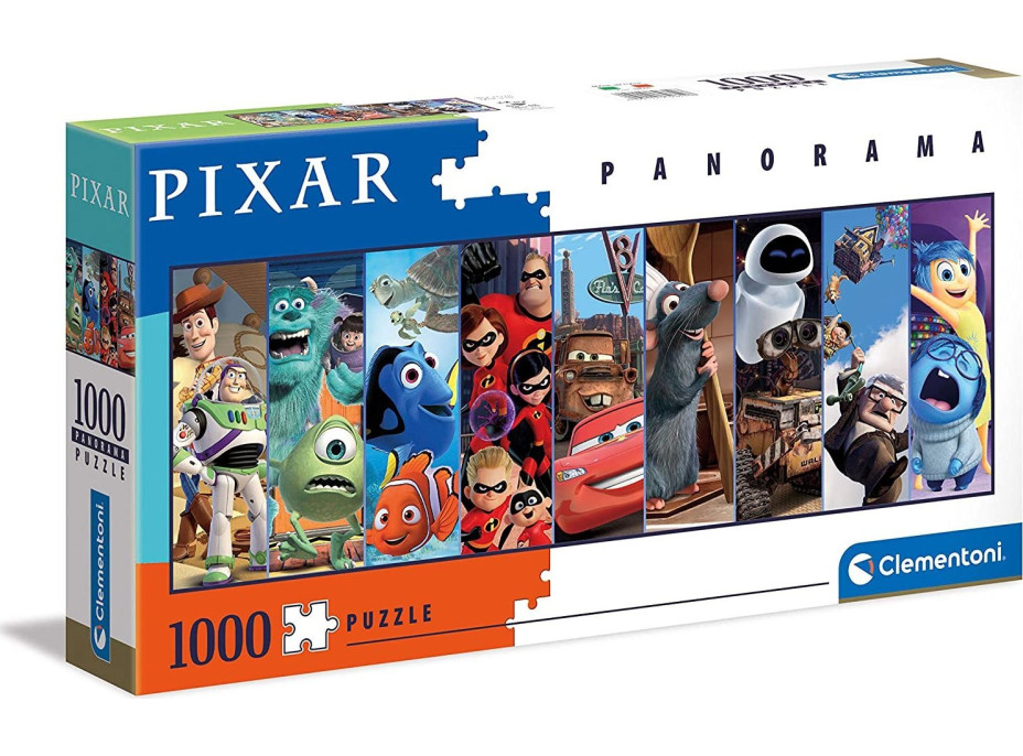 CLEMENTONI Panoramatické puzzle Pixar 1000 dielikov