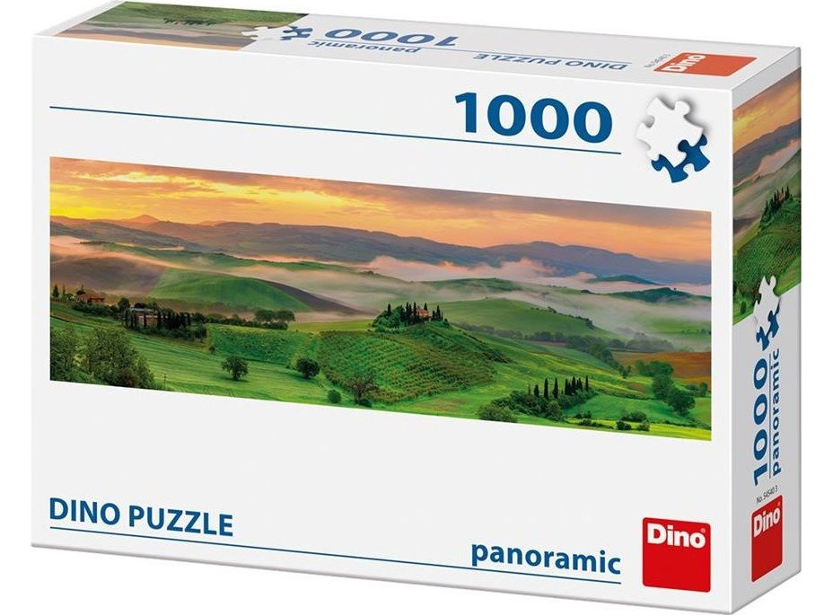 DINO Panoramatické puzzle Val d&#39;Orcia, Toskánsko, Taliansko 1000 dielikov