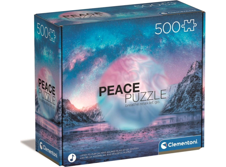 CLEMENTONI Peace puzzle: Svetlomodrá 500 dielikov