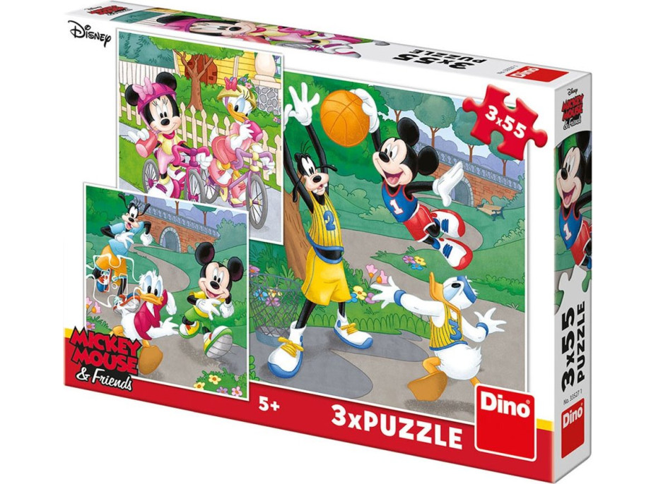 DINO Puzzle Mickey Mouse a kamaráti 3x55 dielikov