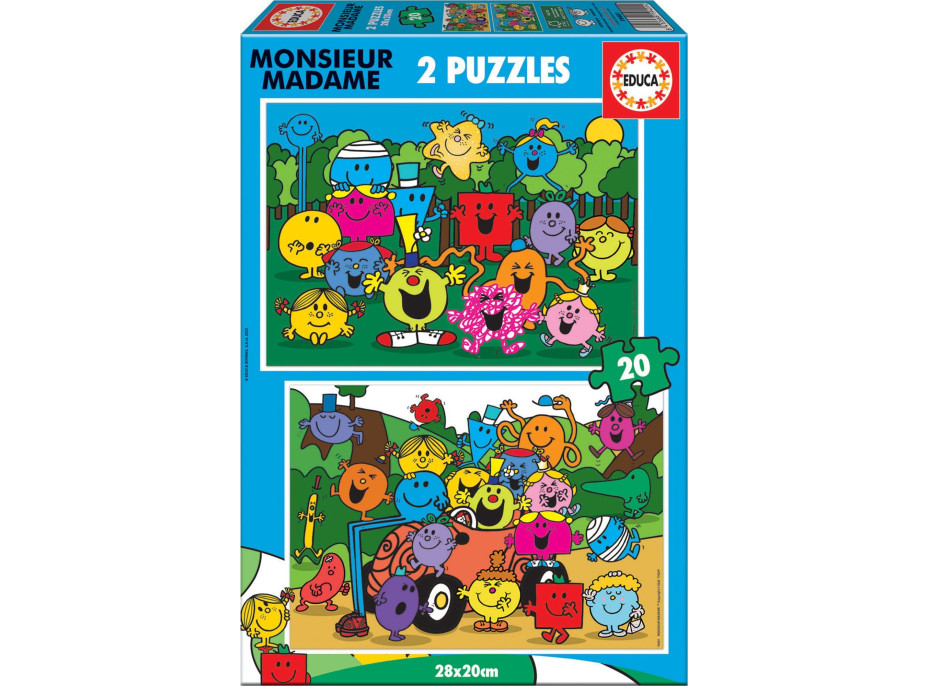 EDUCA Puzzle Monsieur Madame 2x20 dielikov