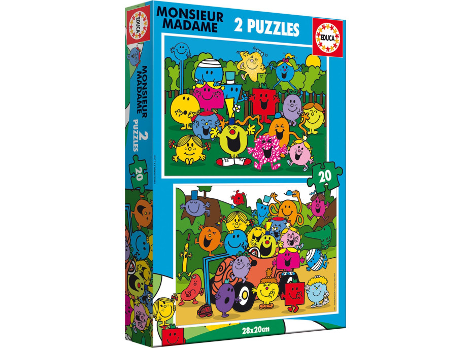 EDUCA Puzzle Monsieur Madame 2x20 dielikov