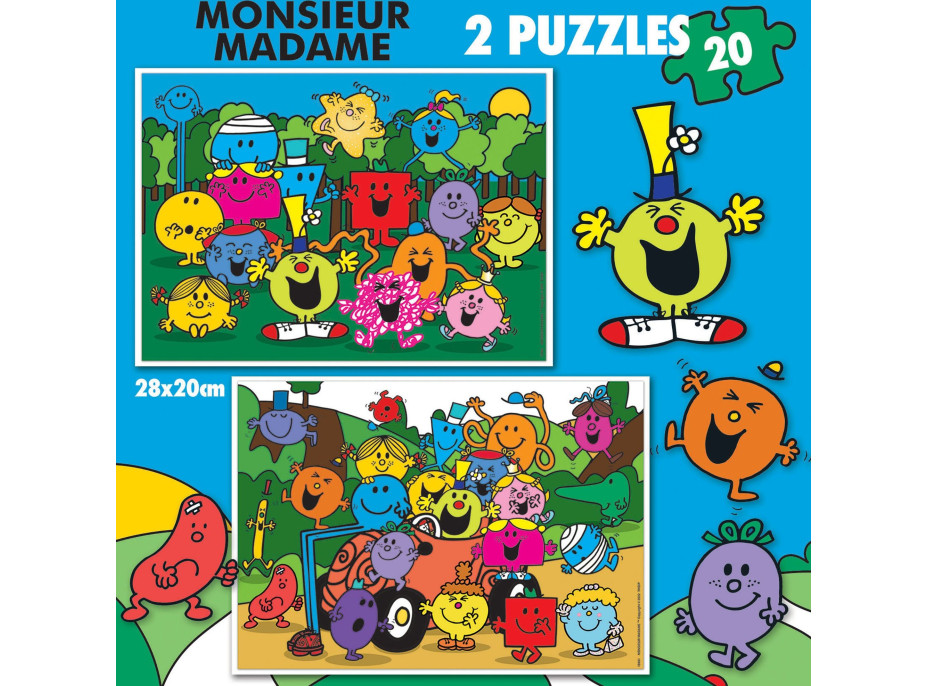 EDUCA Puzzle Monsieur Madame 2x20 dielikov