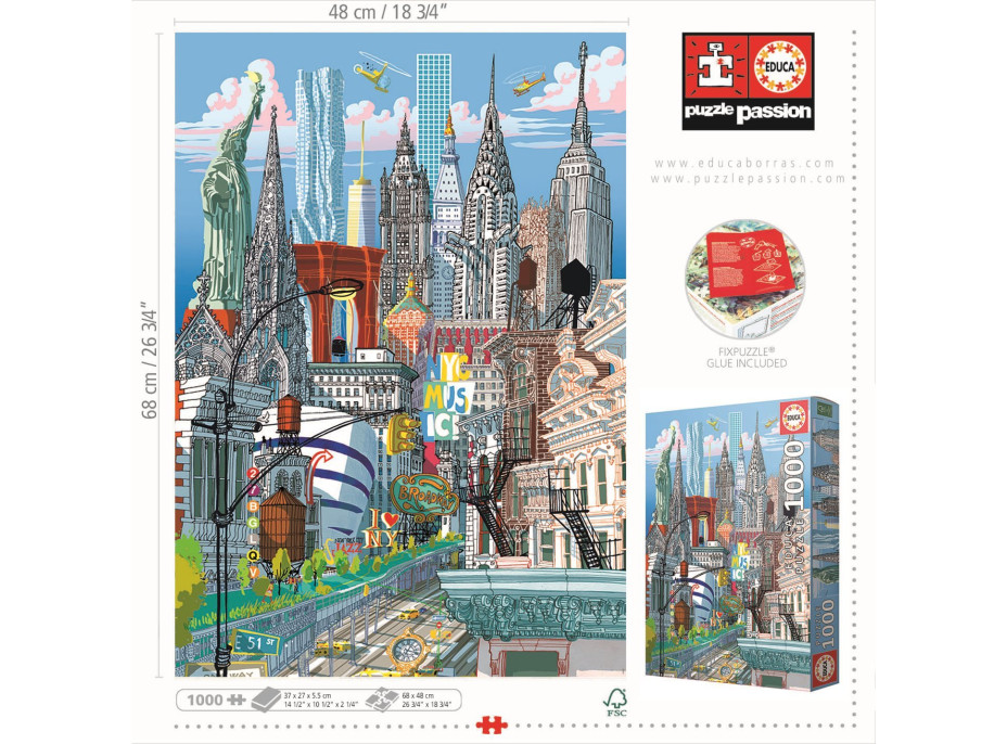 EDUCA Puzzle New York 1000 dielikov