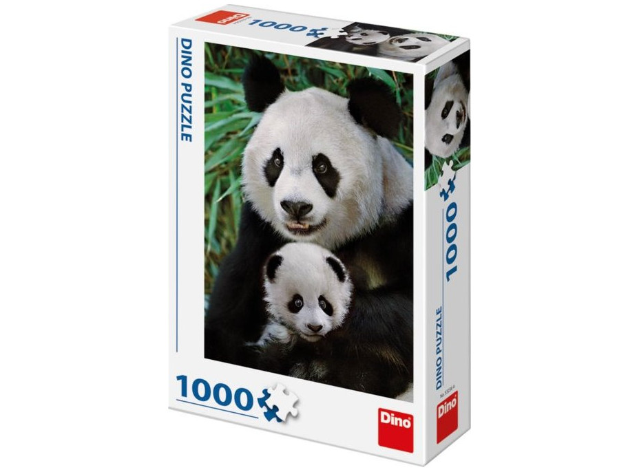 DINO Puzzle Panda s mláďaťom 1000 dielikov