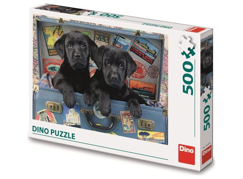 DINO Puzzle Šteňatá v kufri 500 dielikov