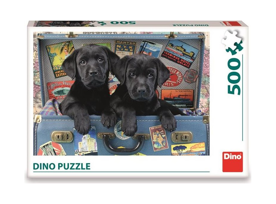 DINO Puzzle Šteňatá v kufri 500 dielikov