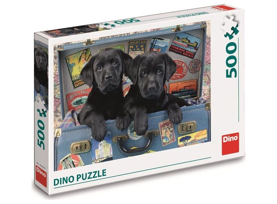 DINO Puzzle Šteňatá v kufri 500 dielikov