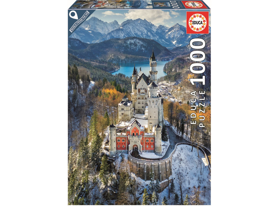 EDUCA Puzzle Zámok Neuschwanstein zo vzduchu 1000 dielikov