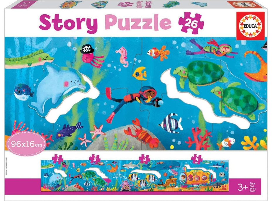 EDUCA Story puzzle Podmorský svet 26 dielikov