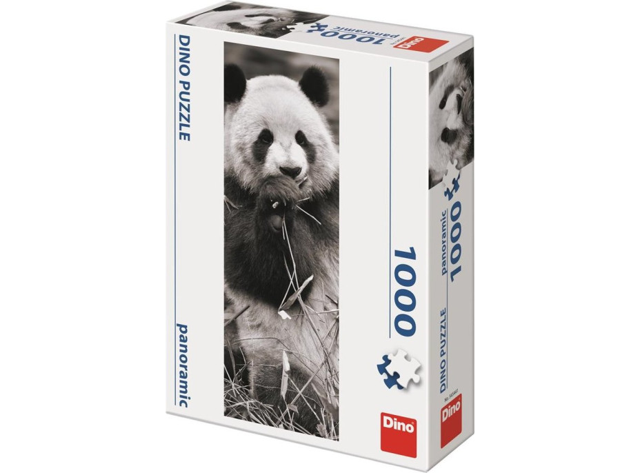 DINO Vertikálne puzzle Panda v tráve 1000 dielikov