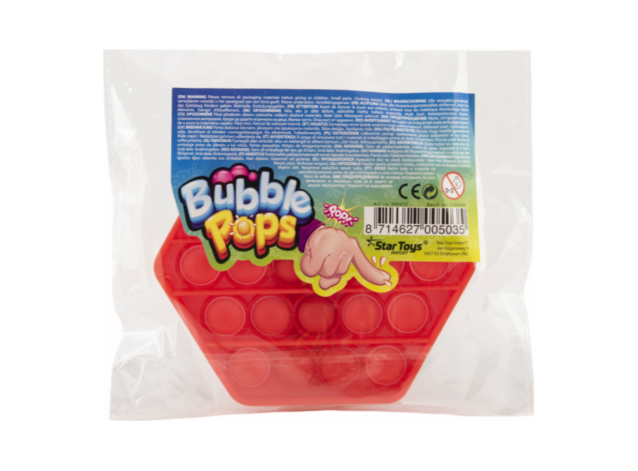 TEDDIES Bubble pops - Praskajúce bubliny 1ks (mix)