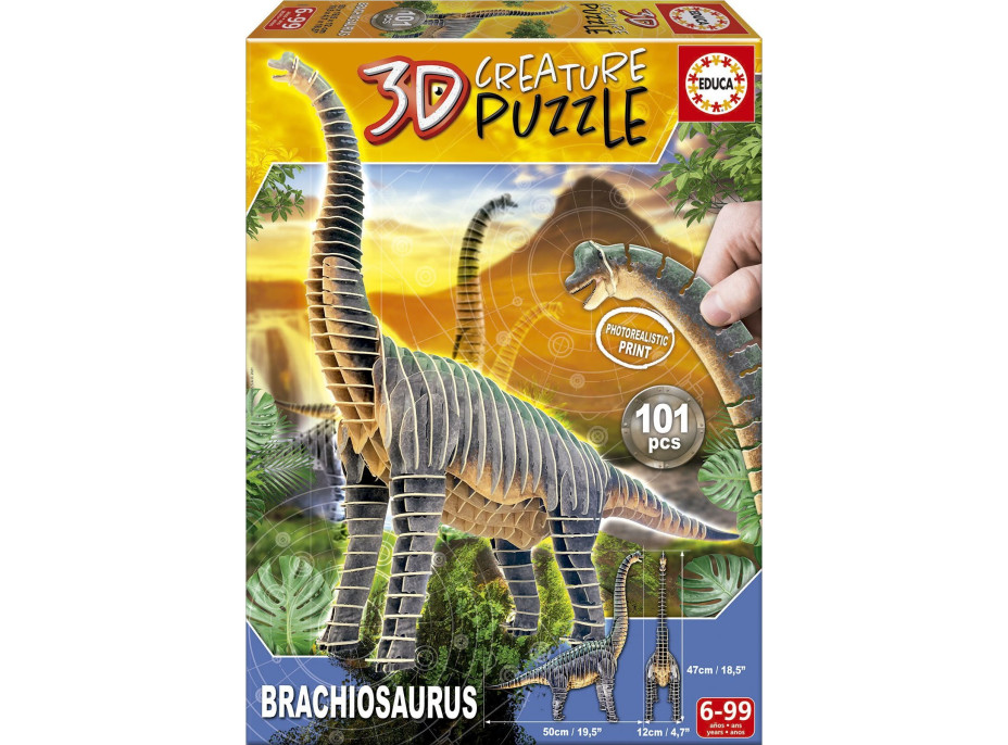 EDUCA 3D puzzle Brachiosaurus 101 dielikov