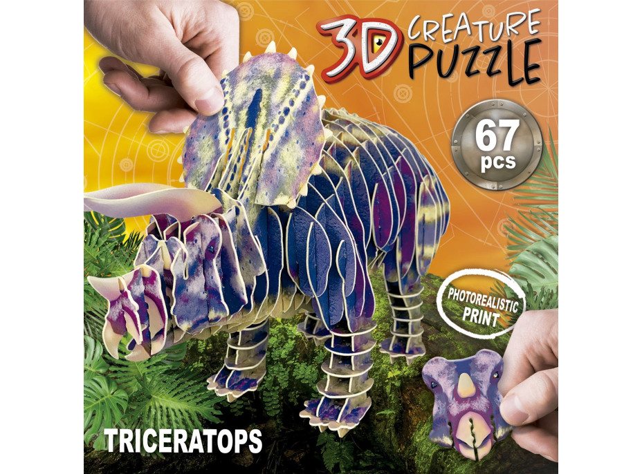 EDUCA 3D puzzle Triceratops 67 dielikov