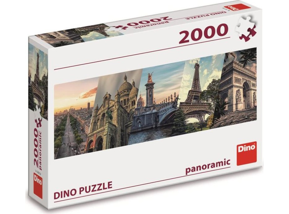 DINO Panoramatické puzzle Paríž koláž 2000 dielikov