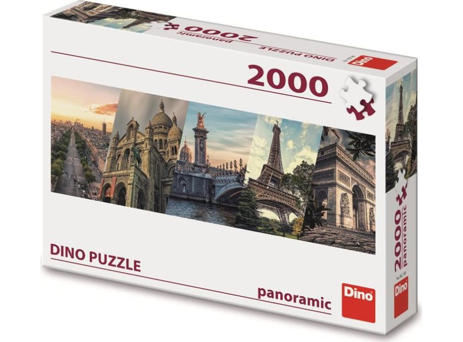 DINO Panoramatické puzzle Paríž koláž 2000 dielikov