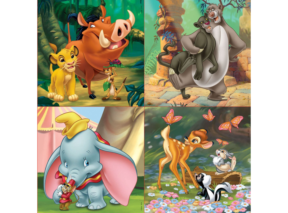EDUCA Puzzle Disney rozprávky 4v1 (12,16,20,25 dielikov)