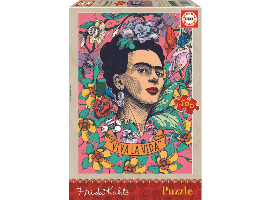 EDUCA Puzzle Frida Kahlo: Viva la vida 500 dielikov