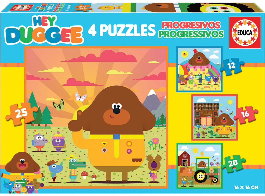 EDUCA Puzzle Hey Duggee 4v1 (12,16,20,25 dielikov)