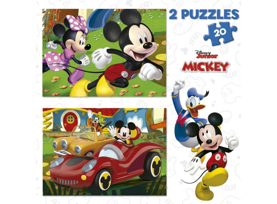 EDUCA Puzzle Mickey Mouse: Zábavný park 2x20 dielikov