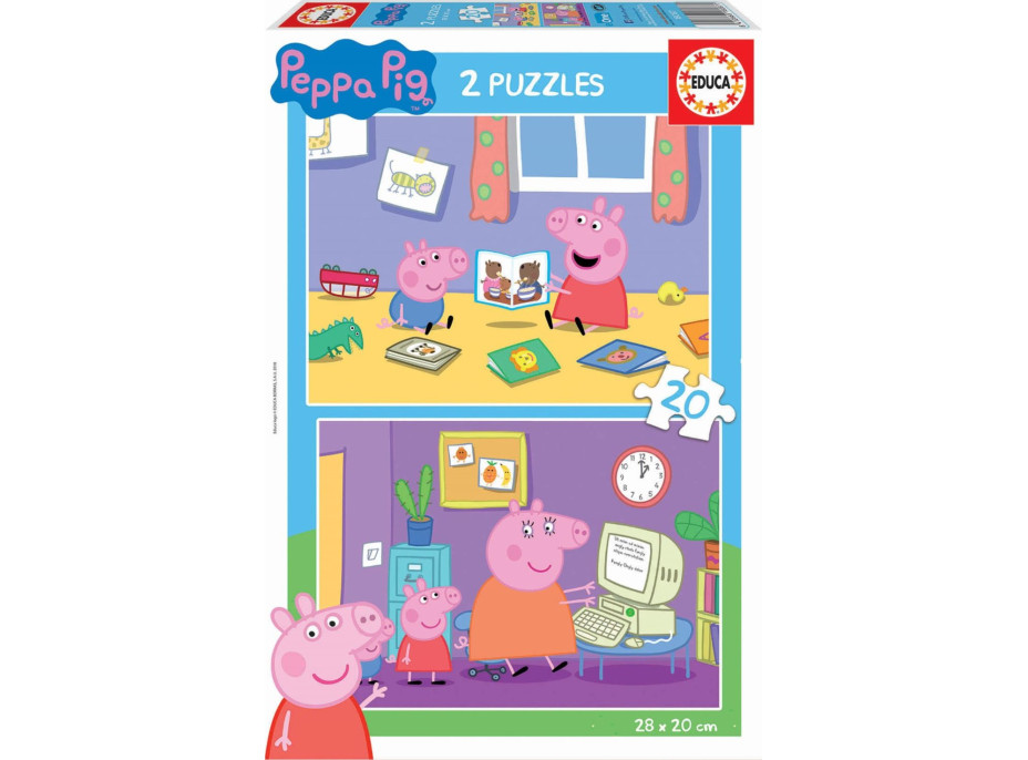 EDUCA Puzzle Prasiatko Peppa 2x20 dielikov