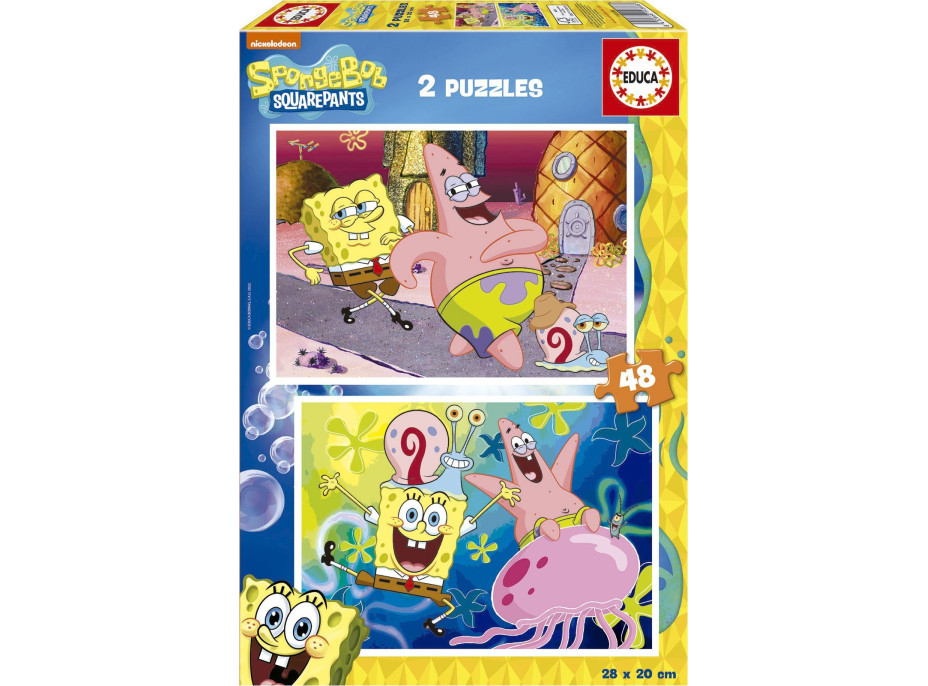 EDUCA Puzzle Sponge Bob 2x48 dielikov