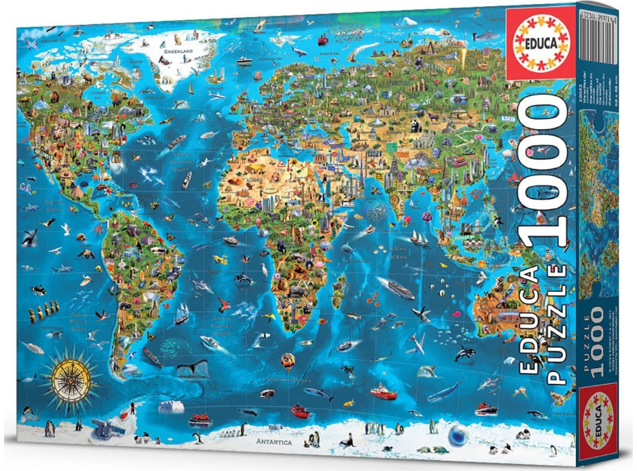 EDUCA Puzzle Zázraky sveta 1000 dielikov