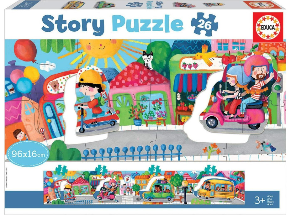 EDUCA Story puzzle Doprava v meste 26 dielikov