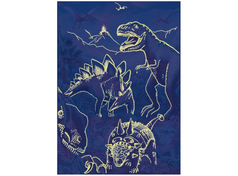 Svietiace puzzle Svet dinosaurov XL 100 dielikov