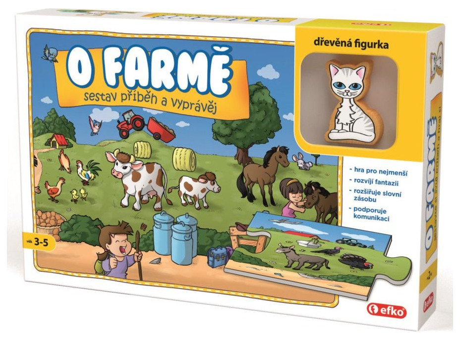 EFKO Rozprávacie puzzle O farme 9 dielikov