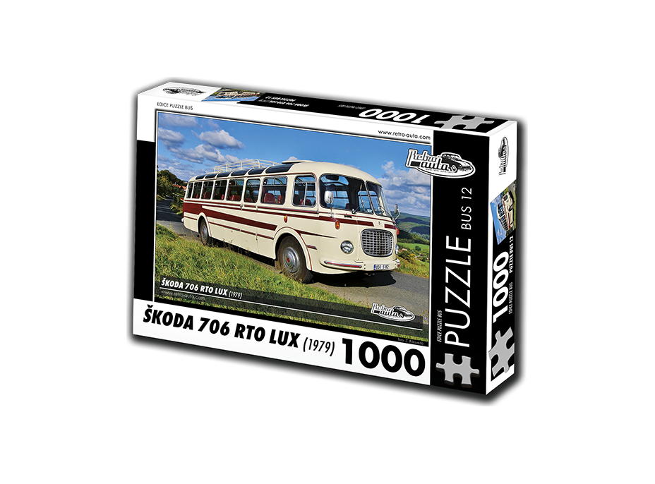 RETRO-AUTA Puzzle BUS č. 12 Škoda 706 RTO LUX (1979) 1000 dielikov