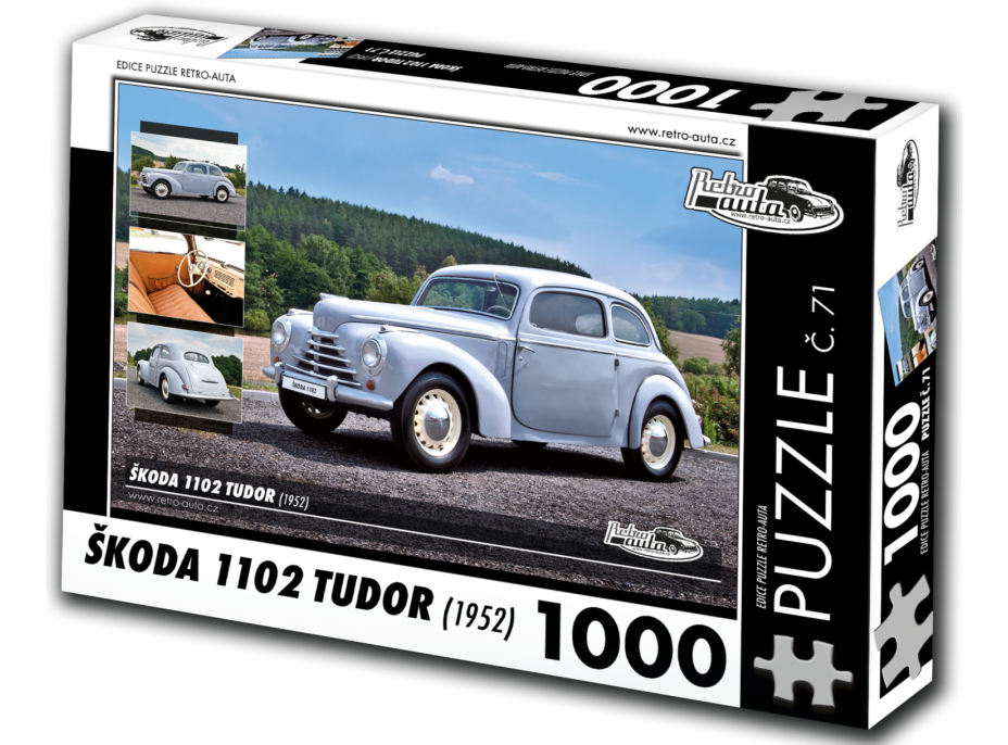 RETRO-AUTA Puzzle č. 71 Škoda 1102 TUDOR (1952) 1000 dielikov