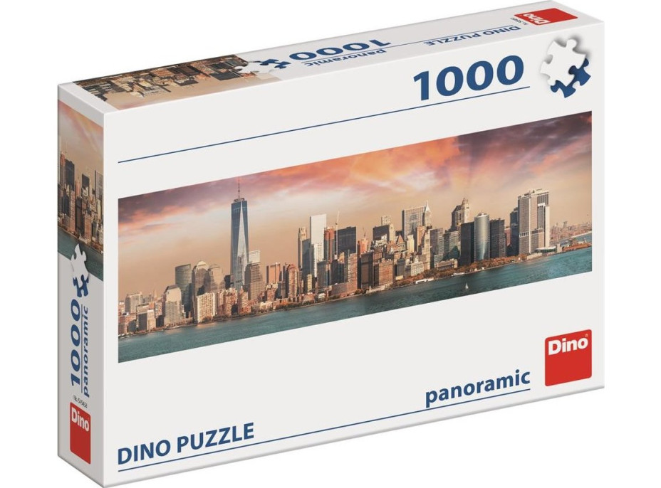 DINO Panoramatické puzzle Manhattan za súmraku, New York 1000 dielikov