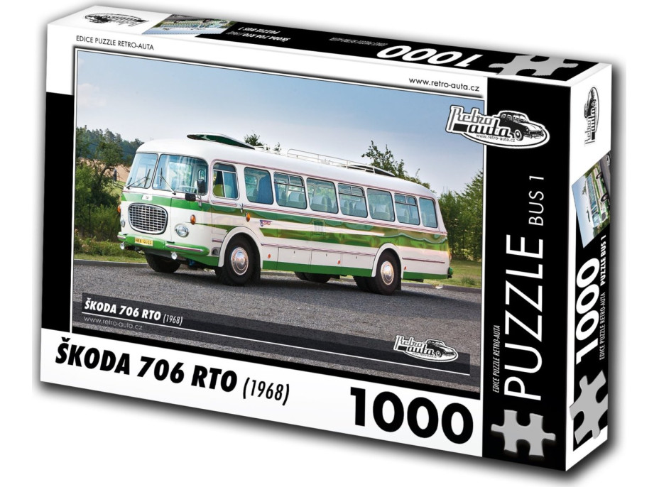 RETRO-AUTA Puzzle BUS č. 1 ŠKODA 706 RTO (1968) 1000 dielikov