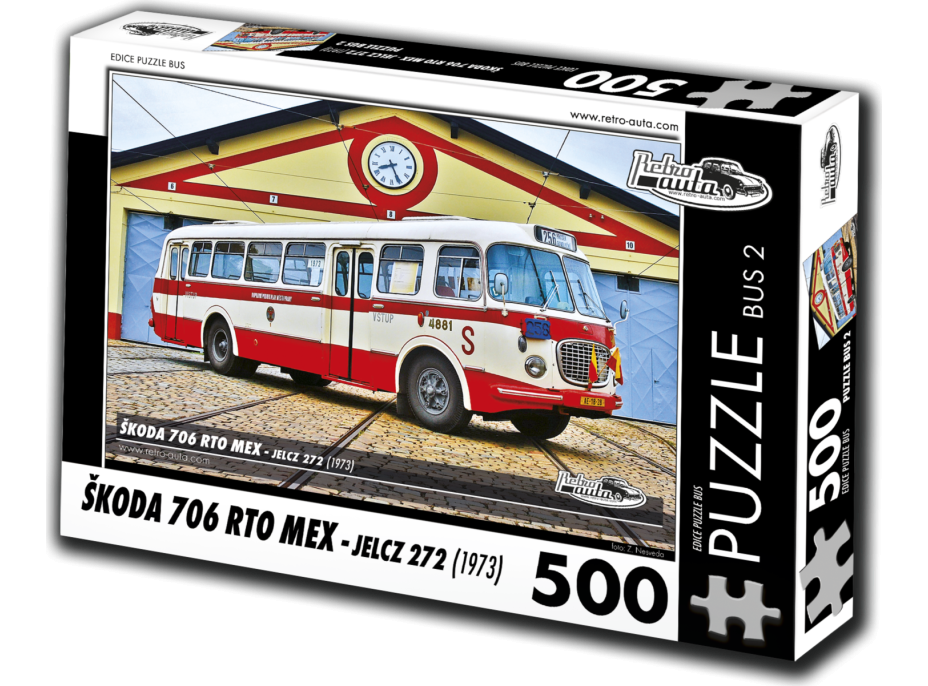 RETRO-AUTA Puzzle BUS č. 2 Škoda 706 RTO MEX (1973) 500 dielikov