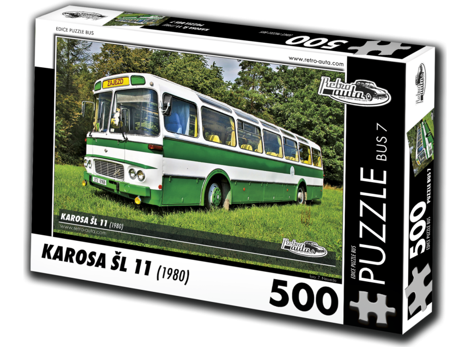 RETRO-AUTA Puzzle BUS č. 7 Karosa ŠL 11 (1980) 500 dielikov