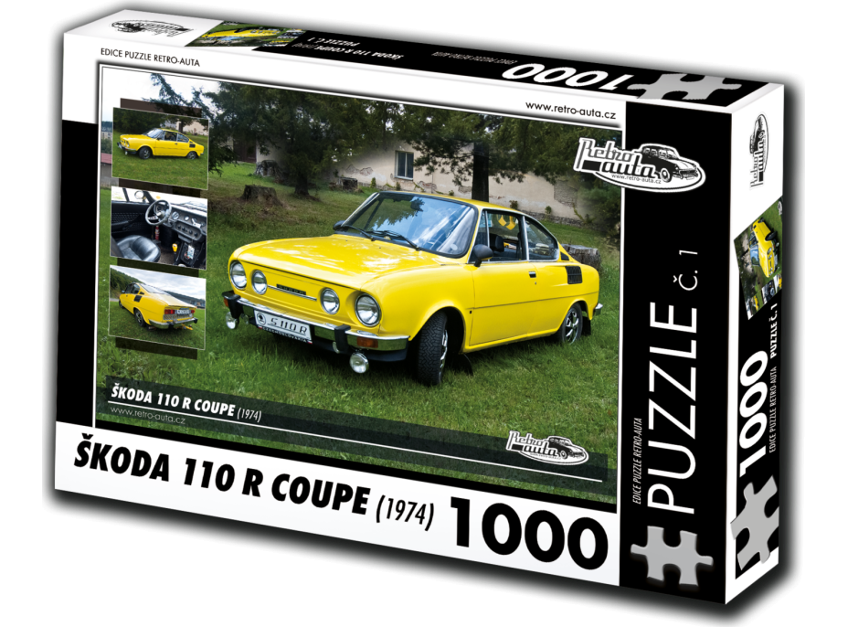 RETRO-AUTA Puzzle č. 1 ŠKODA 110 R COUPE (1974) 1000 dielikov