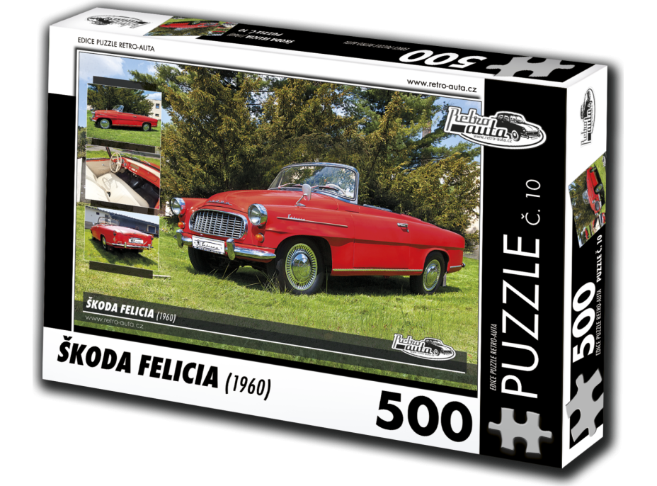 RETRO-AUTA Puzzle č. 10 Škoda Felicia (1960) 500 dielikov