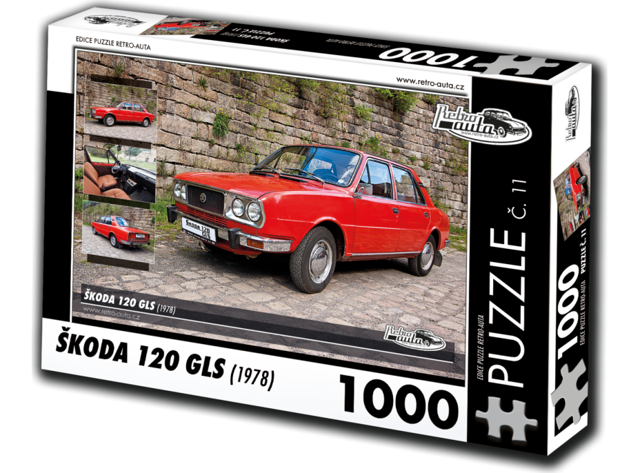 RETRO-AUTA Puzzle č. 11 Škoda 120 GLS (1978) 1000 dielikov