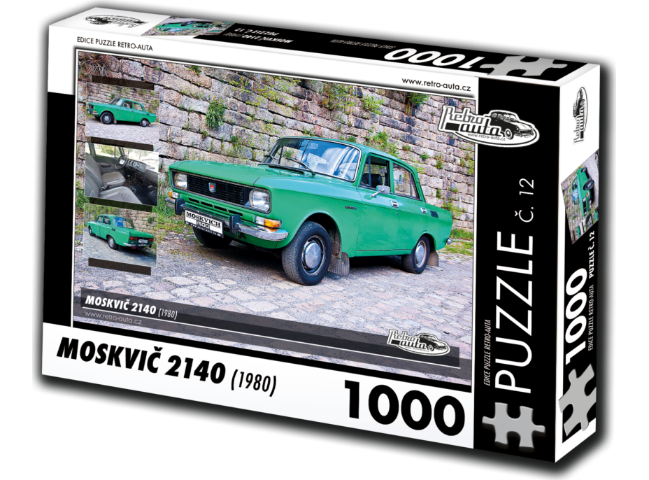 RETRO-AUTA Puzzle č. 12 Moskvič 2140 (1980) 1000 dielikov