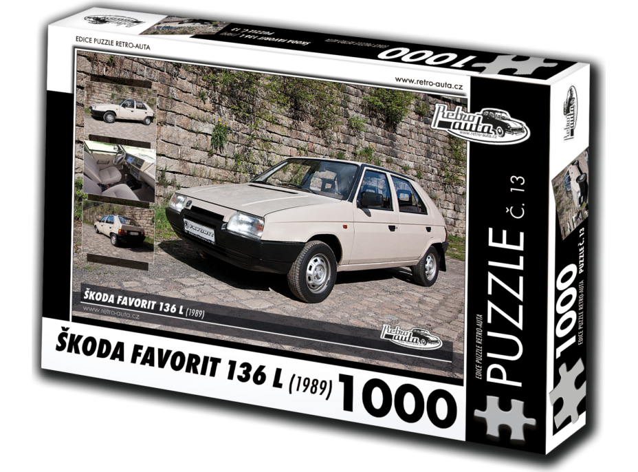 RETRO-AUTA Puzzle č. 13 Škoda Favorit 136 L (1989) 1000 dielikov