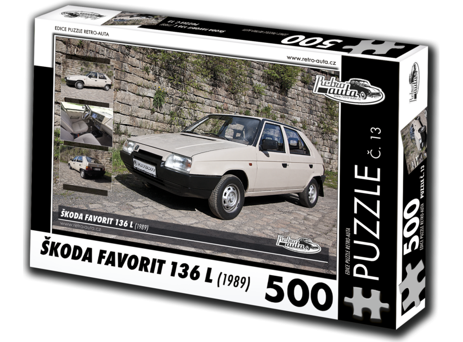 RETRO-AUTA Puzzle č. 13 Škoda Favorit 136 L (1989) 500 dielikov