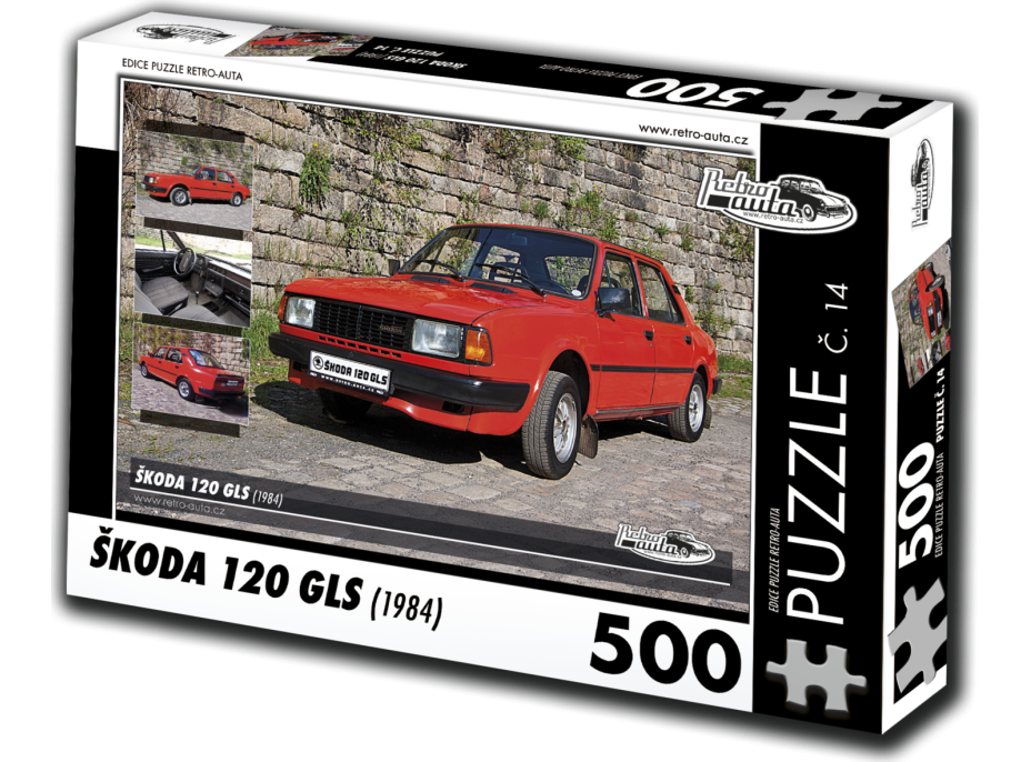 RETRO-AUTA Puzzle č. 14 Škoda 120 GLS (1984) 500 dielikov