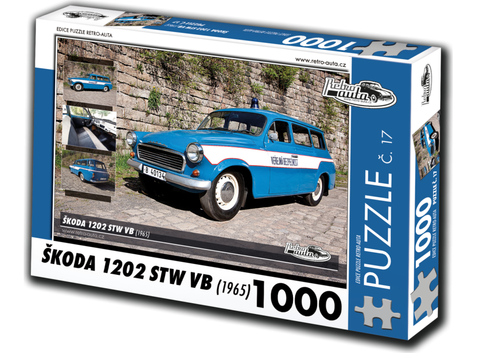 RETRO-AUTA Puzzle č. 17 Škoda 1202 STW VB (1965) 1000 dielikov