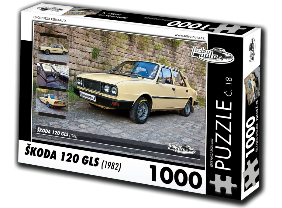 RETRO-AUTA Puzzle č. 18 Škoda 120 GLS (1982) 1000 dielikov