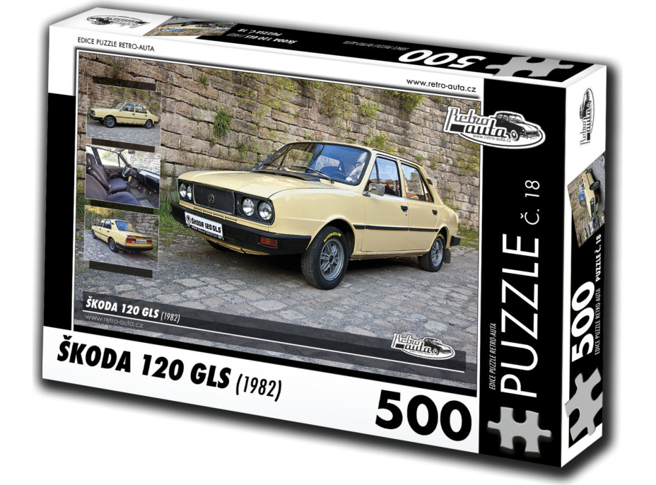 RETRO-AUTA Puzzle č. 18 Škoda 120 GLS (1982) 500 dielikov